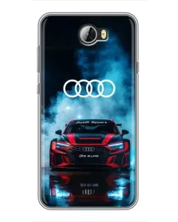 Чехол для Huawei Y5II с картинкой «Audi Sport — неон»
