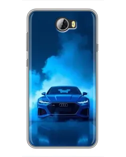 Чехол для Huawei Y5II с картинкой «Audi — голубая энергия»