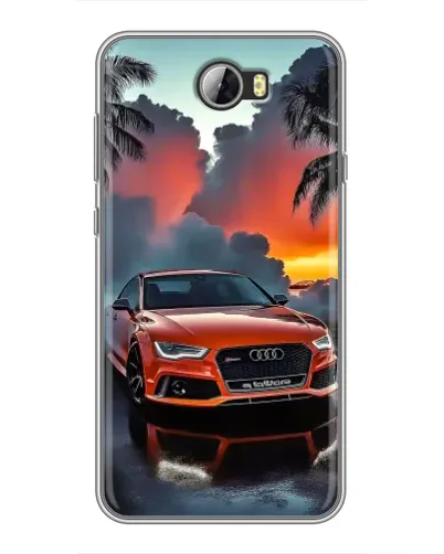 Чехол для Huawei Y5II с картинкой «Audi — закат»