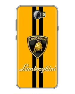 Чехол для Huawei Y5II с картинкой «Lamborghini Stripe желтый»