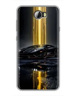 Чехол для Huawei Y5II с картинкой «Ночной Lamborghini драйв»