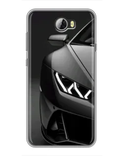 Чехол для Huawei Y5II с картинкой «Lamborghini фары детализация»
