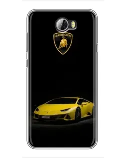 Чехол для Huawei Y5II с картинкой «Lamborghini желтый акцент»