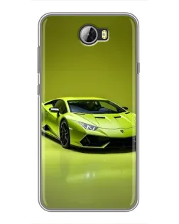 Чехол для Huawei Y5II с картинкой «Салатовый Lamborghini Huracan»