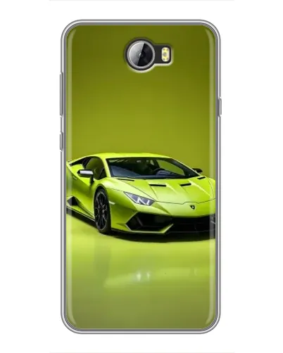 Чехол для Huawei Y5II с картинкой «Салатовый Lamborghini Huracan»