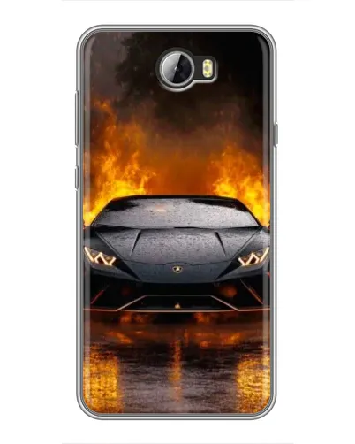 Чехол для Huawei Y5II с картинкой «Lamborghini в огне»