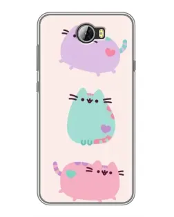 Чехол для Huawei Y5II с картинкой «Pusheen трио»