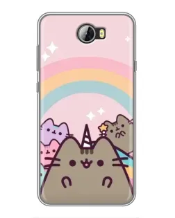 Чехол для Huawei Y5II с картинкой «Единорог Pusheen»