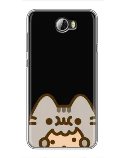 Чехол для Huawei Y5II с картинкой «Пушин на черном»