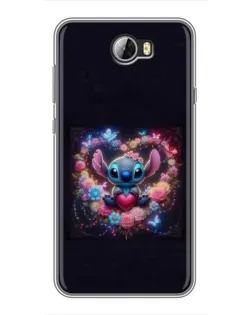 Чехол для Huawei Y5II с картинкой «Stitch в цветах» Чехол для Huawei Y5II с картинкой «Stitch в цветах»