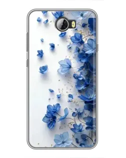 Чехол для Huawei Y5II с картинкой «Голубой цветочный каскад»