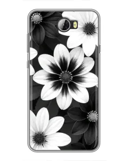 Чехол для Huawei Y5II с картинкой «Монохромные астры»
