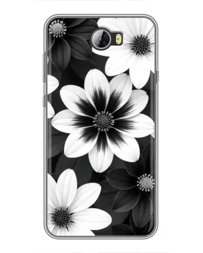 Чехол для Huawei Y5II с картинкой «Монохромные астры»