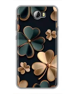 Чехол для Huawei Y5II с картинкой «Клевер в золоте»