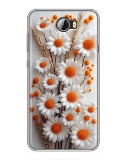 Чехол для Huawei Y5II с картинкой «Белые сухоцветы»