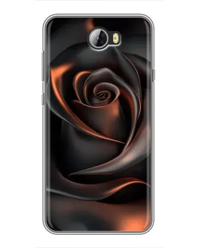 Чехол для Huawei Y5II с картинкой «Шелковая черная роза»