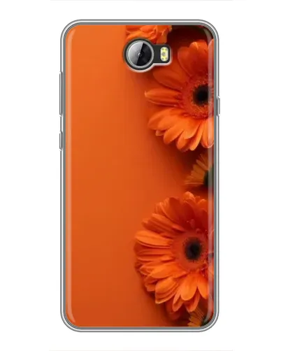 Чехол для Huawei Y5II с картинкой «Оранжевые герберы»