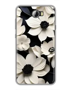 Чехол для Huawei Y5II с картинкой «Объемные белые цветы»