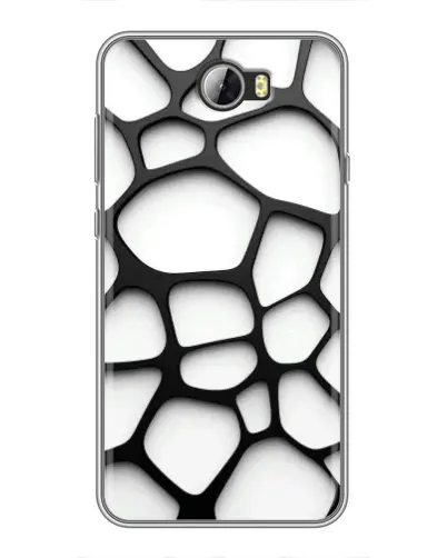 Чехол для Huawei Y5II с картинкой «Белая объемная сетка»
