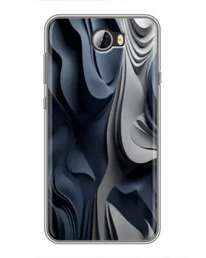 Чехол для Huawei Y5II с картинкой «Объемные синие складки»