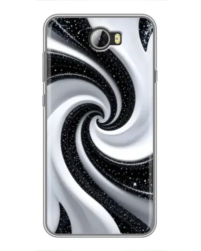 Чехол для Huawei Y5II с картинкой «Черно-белая спираль»