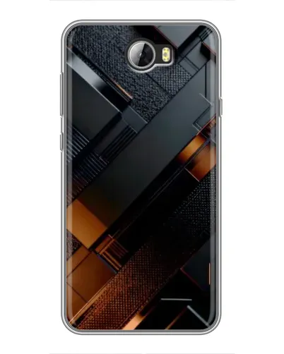 Чехол для Huawei Y5II с картинкой «Черные геометрические блоки»