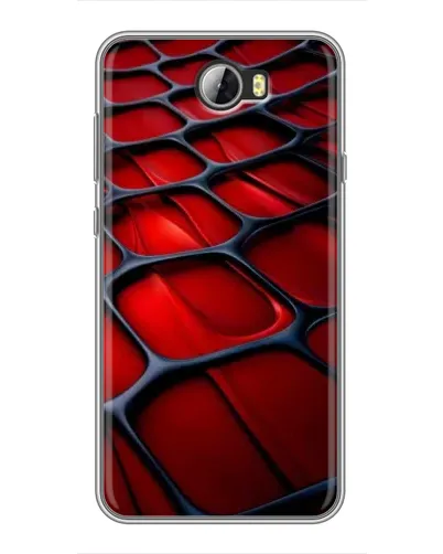 Чехол для Huawei Y5II с картинкой «Красная глянцевая сетка»