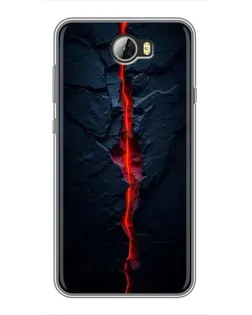 Чехол для Huawei Y5II с картинкой «Kрасная лавовая трещина»