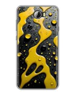 Чехол для Huawei Y5II с картинкой «Жидкое желтое золото»