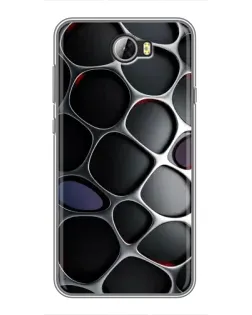 Чехол для Huawei Y5II с картинкой «Объемная темная решетка»