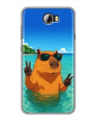 Чехол для Huawei Y5II с картинкой «Морская капибара»