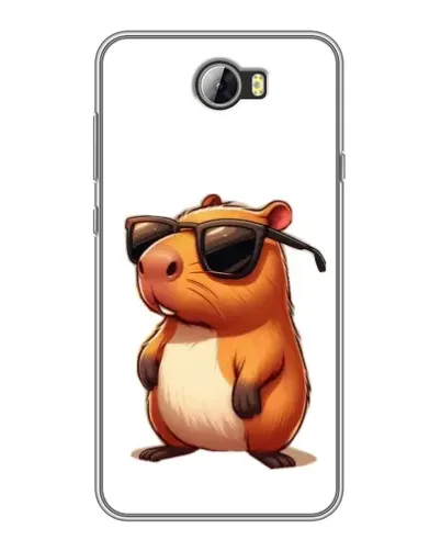 Чехол для Huawei Y5II с картинкой «Капибара в очках»