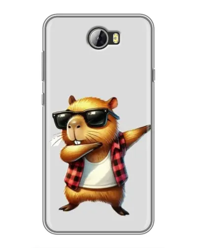 Чехол для Huawei Y5II с картинкой «Капибара рэпер даб»