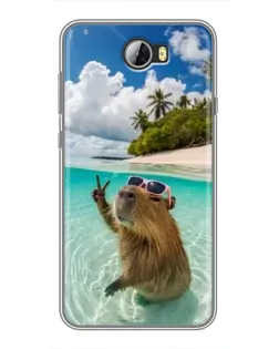 Чехол для Huawei Y5II с картинкой «Капибара на море» Чехол для Huawei Y5II с картинкой «Капибара на море»