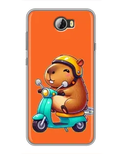 Чехол для Huawei Y5II с картинкой «Капибара на скутере» Чехол для Huawei Y5II с картинкой «Капибара на скутере»