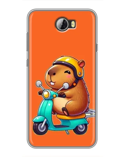 Чехол для Huawei Y5II с картинкой «Капибара на скутере»