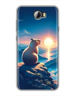 Чехол для Huawei Y5II с картинкой «Закат солнца с капибарой» Чехол для Huawei Y5II с картинкой «Закат солнца с капибарой»