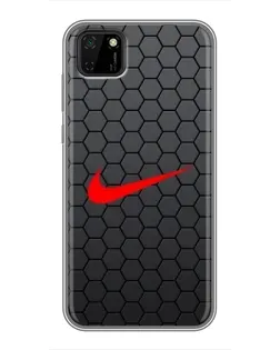 Чохол для Huawei Y5p з картинкою «Nike — карбонова сітка»