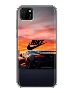 Чохол для Huawei Y5p з картинкою «Nike та суперкар»