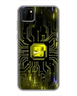 Чохол для Huawei Y5p з картинкою «Nike — золота іскра»