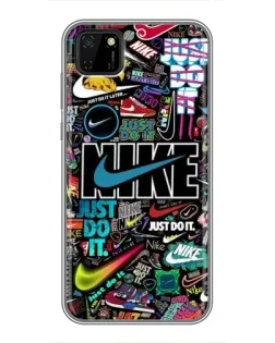 Чехол для Huawei Y5p с картинкой «Яркий коллаж Nike»