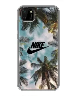 Чехол для Huawei Y5p с картинкой «Тропический принт Nike»