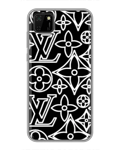 Чохол для Huawei Y5p з картинкою «Чорно-білий візерунок LV» Чохол для Huawei Y5p з картинкою «Чорно-білий візерунок LV»