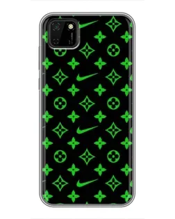 Чохол для Huawei Y5p з картинкою «Неоновий принт LV»