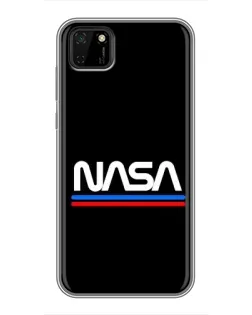 Чохол для Huawei Y5p з картинкою «NASA — класика Red Blue»