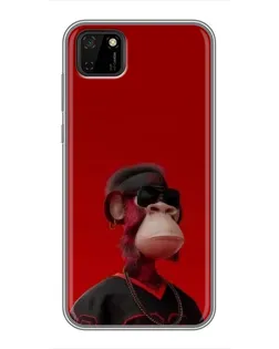 Чохол для Huawei Y5p з картинкою «Bored Ape в червоному»