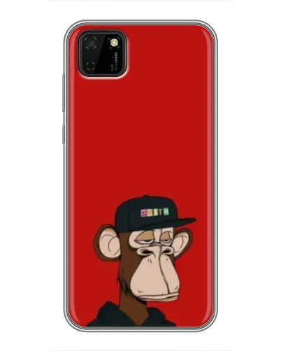 Чохол для Huawei Y5p з картинкою «Bored Ape — червоний фон» Чохол для Huawei Y5p з картинкою «Bored Ape — червоний фон»
