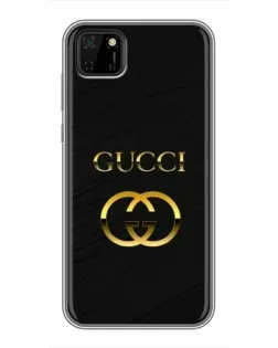 Чохол для Huawei Y5p з картинкою «Золотий логотип Gucci»