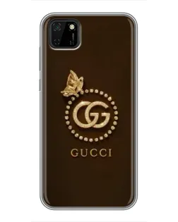 Чохол для Huawei Y5p з картинкою «Gucci — золотий метелик»