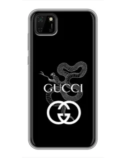 Чохол для Huawei Y5p з картинкою «Gucci — срібна змія»